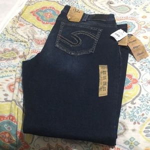 Plus size silver jeans